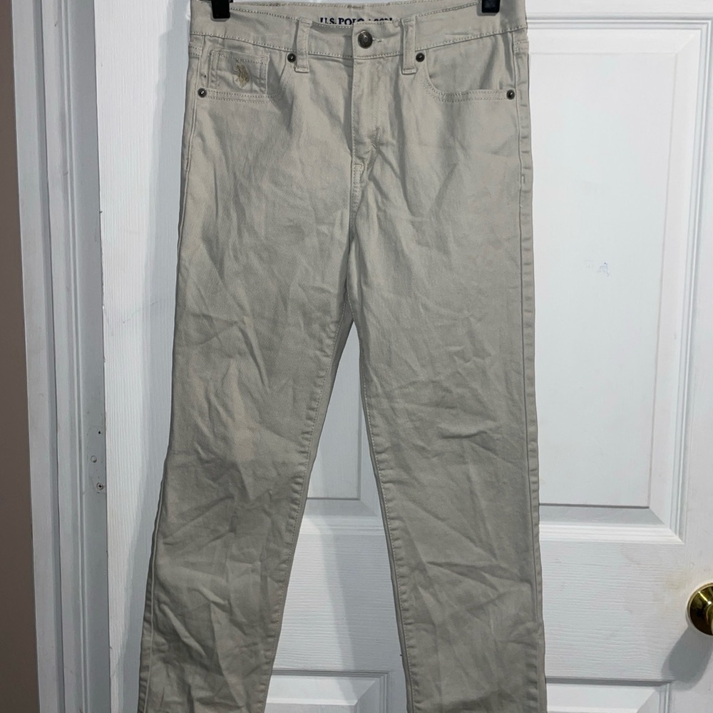 U.S. Polo Assn. Women's Tan Straight Leg Jeans